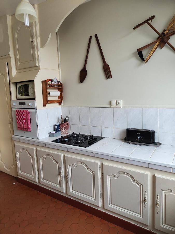 Chambre grise dans une demeure du 16ème à Saumur comprenant cuisine équipée Exterior foto